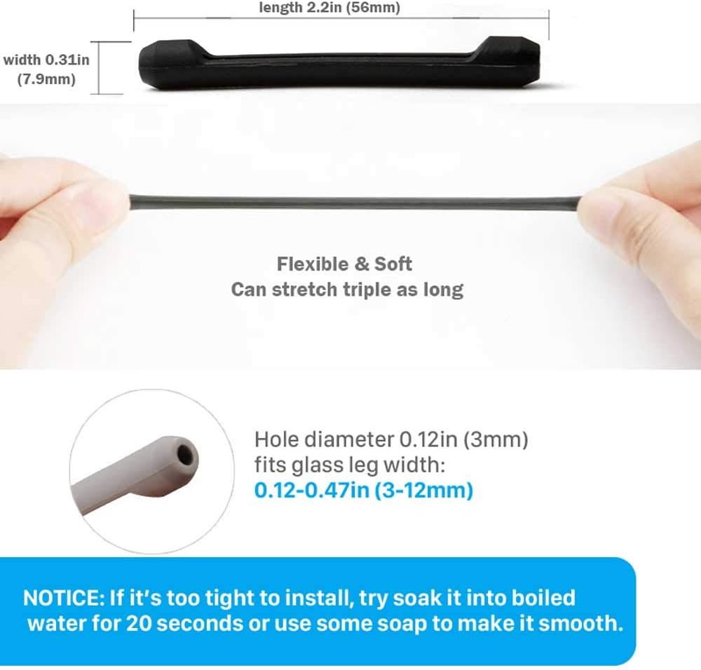 Black Friday Sale 2022 Eyeglass Retainer, [6 Pairs Multicolor Eyeglass Grips], TooCoo Spectacle Retainers, Anti-Slip Glasses Holder (6 Pairs Multicolor)