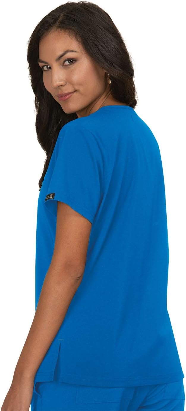 KOI Basics Kade Women's 1-Pocket Tuck-in Scrub Top Royal Blue XX-Large - Image 2
