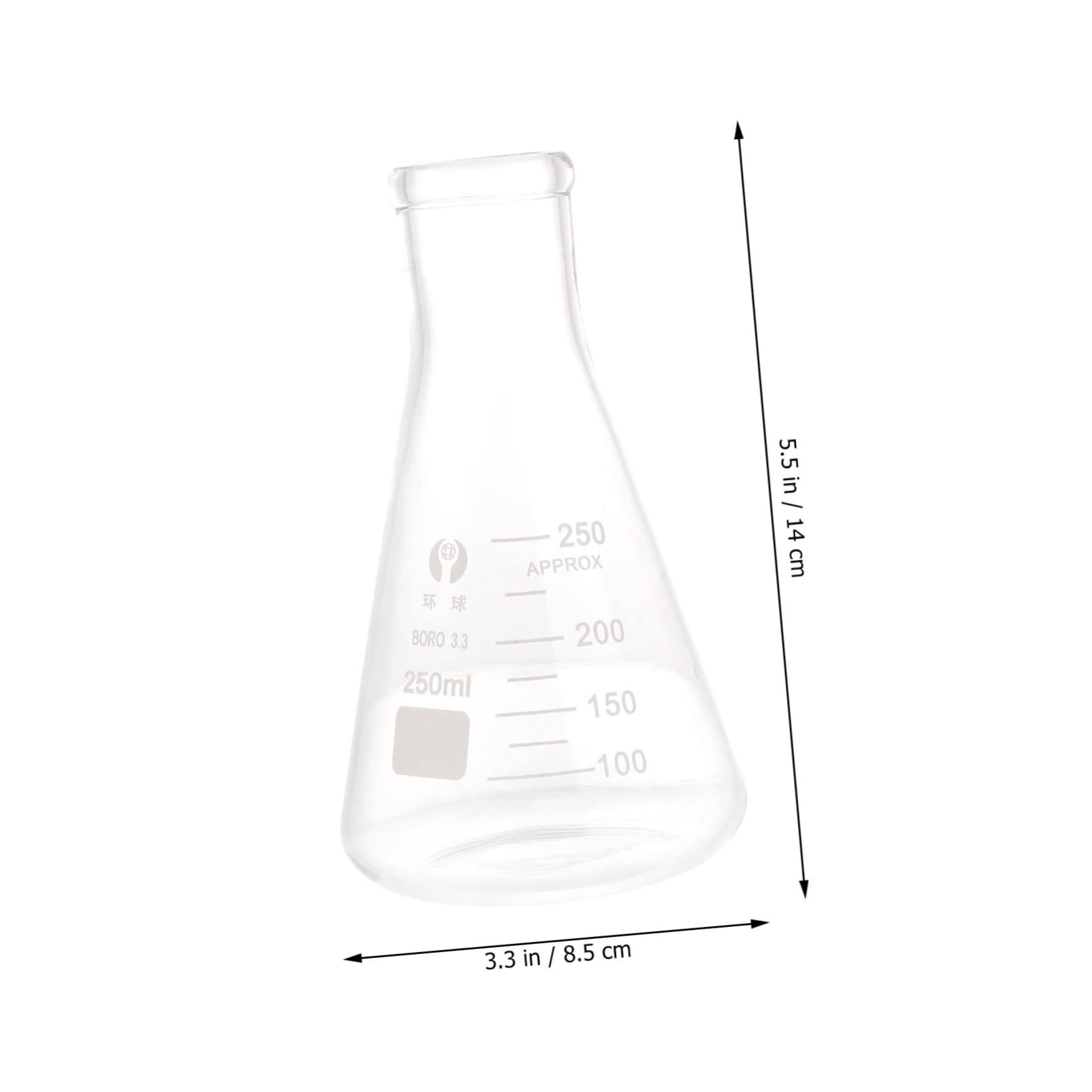 Veemoon 4piezas Supplies De Laboratorio Matraces De Vidrio Compactos y Para Experimentos Escolares Diseño Seguro