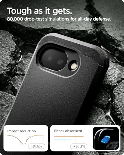 Image of Spigen for Google Pixel 10a (2026) Case, Tough Armor MagFit, Pixelsnap Ready (TPU+Poly Carbonate) - Black