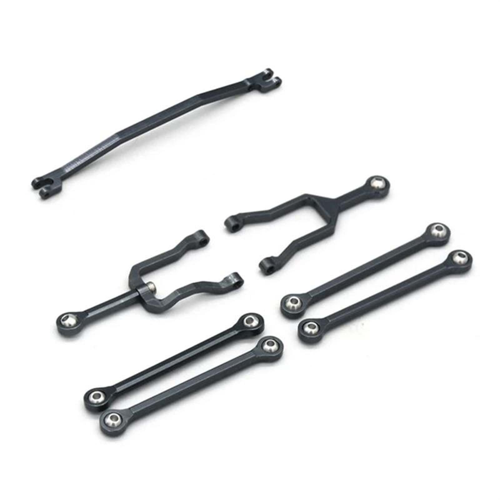 Varilla de Tracción para Kyosho para Mini Z 4X4 1/18 Coche Trepador De Control Remoto Piezas Mejora Varilla Enlace Dirección Metal Y del Chasis(Gray)