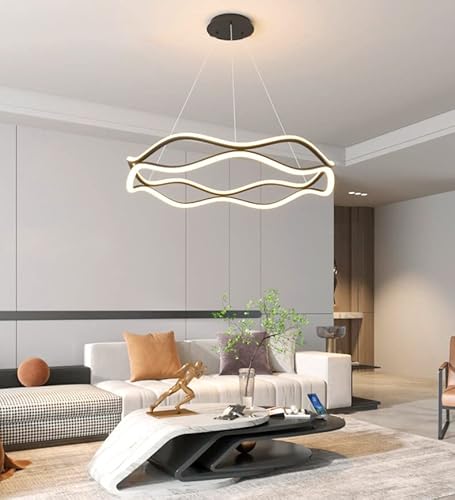 Dolria 39Inch Led Chandelier Modern Ring Light Pendant Lighting Fixture Dimmable Ceiling Light Lamp With Remote Control Chandeliers For High Ceiling Living Room Dining Room Foyer Aluminum Light #TOP6