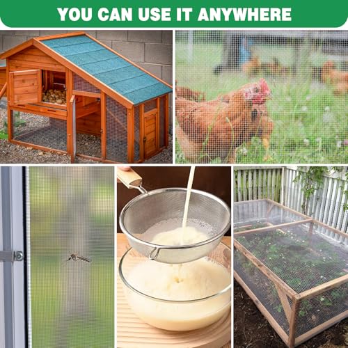 Dadabig 304 Edelstahl Drahtgewebe, 20 Mesh Drahtgitter 40 * 200cm Drahtgitter Fenster Netz Metallgitter Fenstergitter Insektenschutz Drahtgitter für Schutznetze Gartennetze