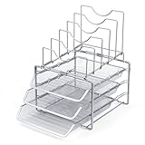 Seville Classics 3-Tier Stackable Desktop Letter File Tray Organizer