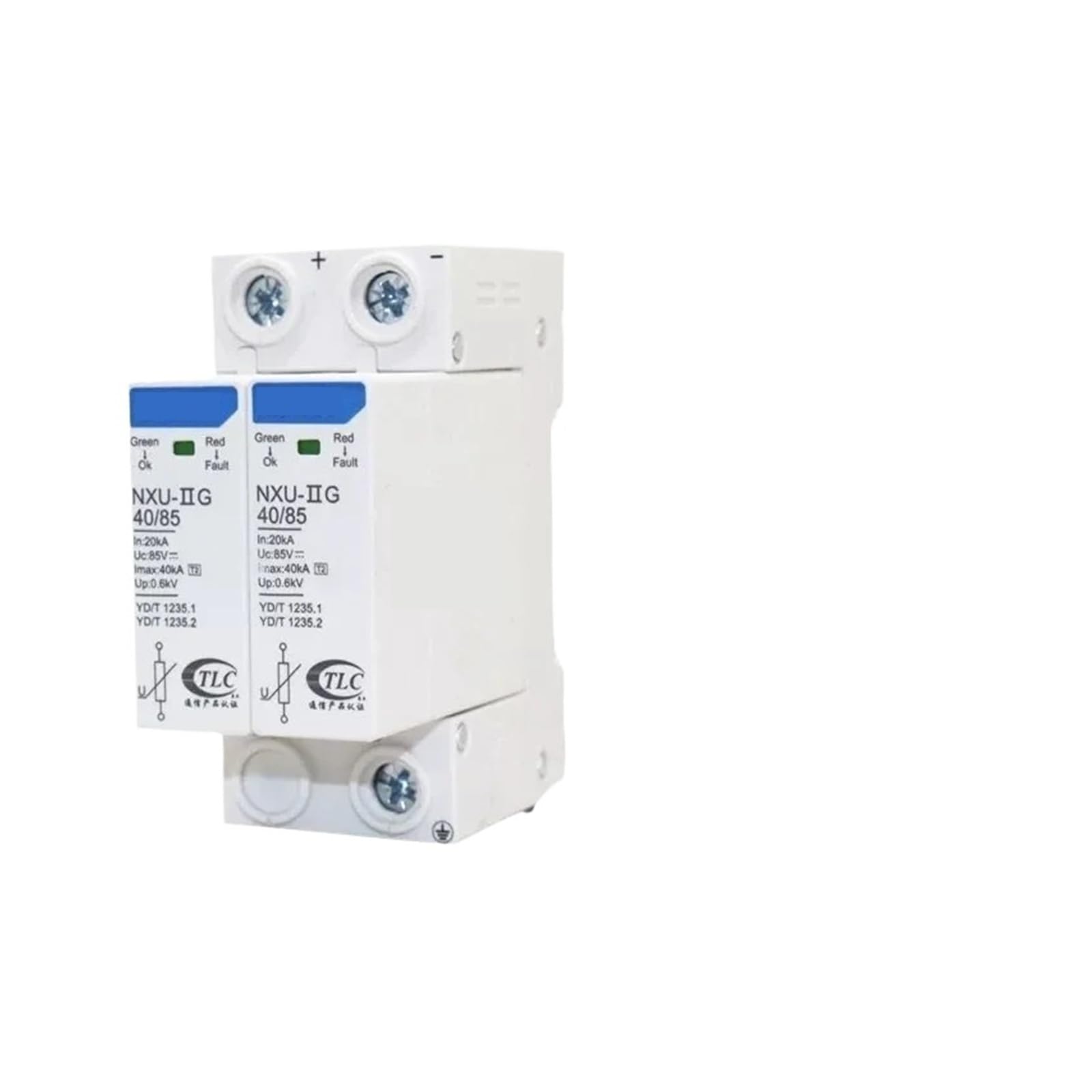 DC SPD Surge Protector 2P 40KA 85V 350V 500V Instantaneous Lightning Arrester Switch Contactor(DC 2P 40KA 350V)