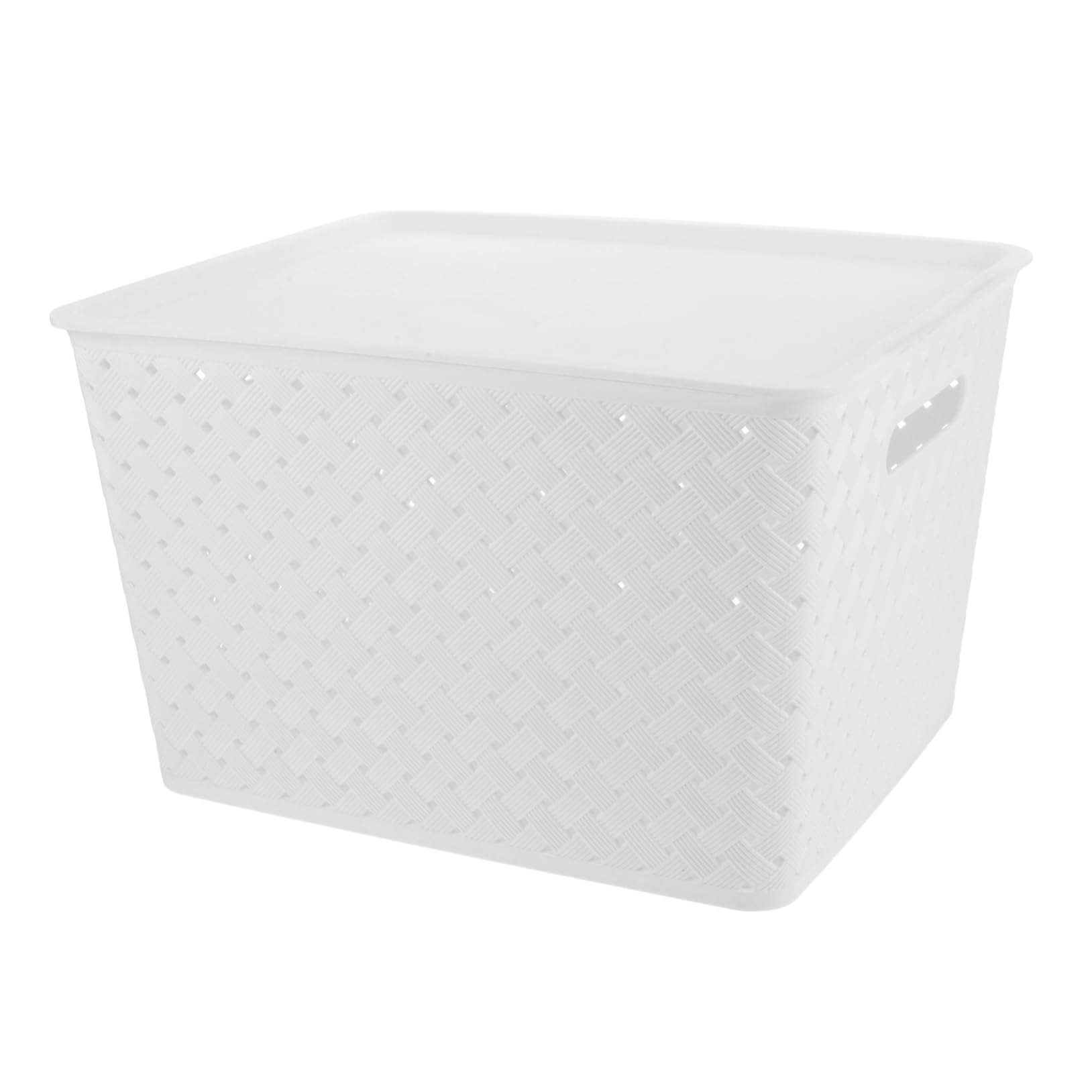 Amazon｜LABRIMP プラスチック収納ビン ハンドル付き 蓋付き 小型