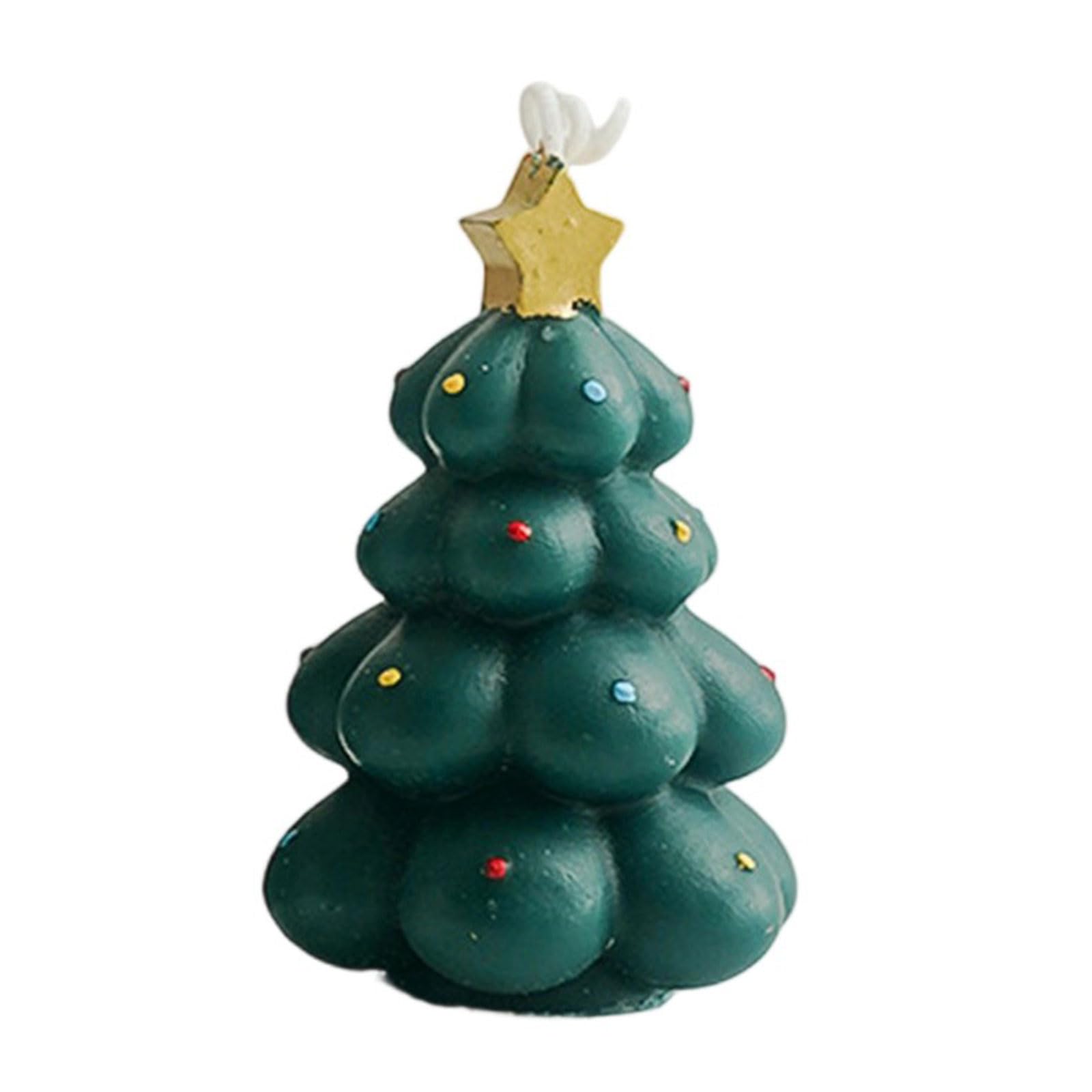 YWLUUOO Hand-Poured Pine Scented Soy Wax Christmas Tree Décor for Holiday Gifting & Home Ambiance Christmas Tree