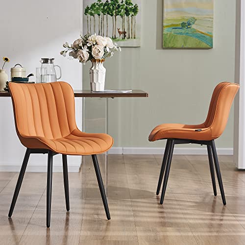 YOUNUOKE Dining Chairs Set of 2 Camel Mid Century Modern