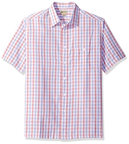 Haggar Men's Short Sleeve Sueded Effect Microfiber Woven Shirt