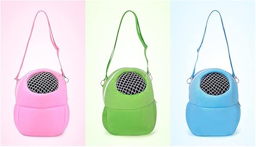 Miniatura 5 de Bolsa de transporte para hámsters para mascotas, transpirable, portátil, mochila de viaje con correa para el hombro para mascotas pequeñas, hámster,