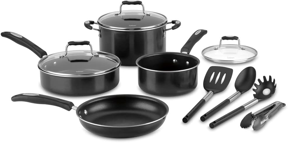 Cuisinart Black 11-Piece Nonstick Cookware Set – P57-11BK Cuisinart Black 11-Piece Nonstick Cookware Set – P57-11BK