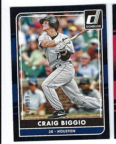 CRAIG BIGGIO 2016 Donruss #189 BLACK BORDER PARALLEL Card #141 of only 199 Made! Houston Astros Baseball