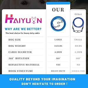   Dog-Tie-Out-Cable-1015202530FT-Dog-Runner-for-Yard-Steel-Wire-Dog-Cable-with-Durable-Superior-Clips-Purple-Dog-Chains-for-Outside-Dog-Lead-for-Large-Dogs-Up-to-165-lbs