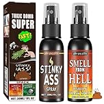 Beauthink 2Pcs Tricky Liquid Fart Spray, Extra Strong Stinky Prank Kit for Adults, Super Smelly Fake Fart for Pranks, Gags with Friends & Family, Funniest Stink Prank