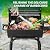 Barrel Charcoal Grill with Side Table, Outdoor Large BBQ Grill with Wheels, Cooking Space for Backyard, Patio, Camping, Beach and Parties