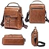 Sacoche Homme Sacs à Bandoulière Vintage Sacoche Bandoulière Cuir Petite Shoulder Bag Crossbody Business Cartable Besace Pochette Sacs à main pour sport voyages travail (Marron Sacs bandoulière) #3