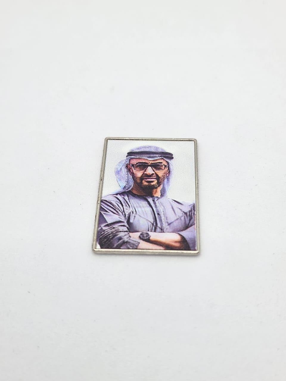 Mohammad bin zayed photo sticker Metal Sticker for Mobile, Laptop Accessories Fans Stickers Display for,I pad, Backpacks, and Collectors Walls, Doors, Cars, Trucks, Motorcycle