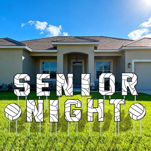 13pcs Volleyball Yard Signs Waterproof Volleyball Senior Night Yard Signs with Stakes Funny Outdoor Lawn Decoration Supplies Suitable for Sport Theme Party Graduation