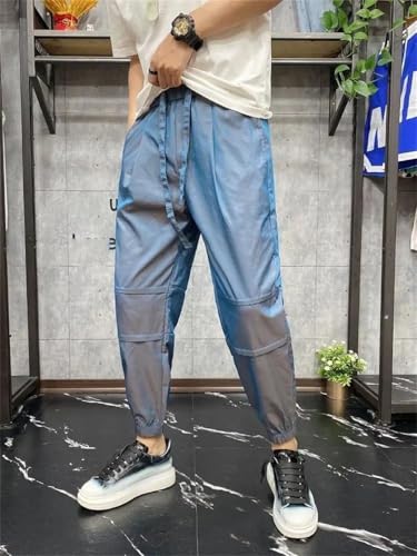 Men's Casual Cotton Trousers Cropped Pocket Korean Style Aesthetic Pants2