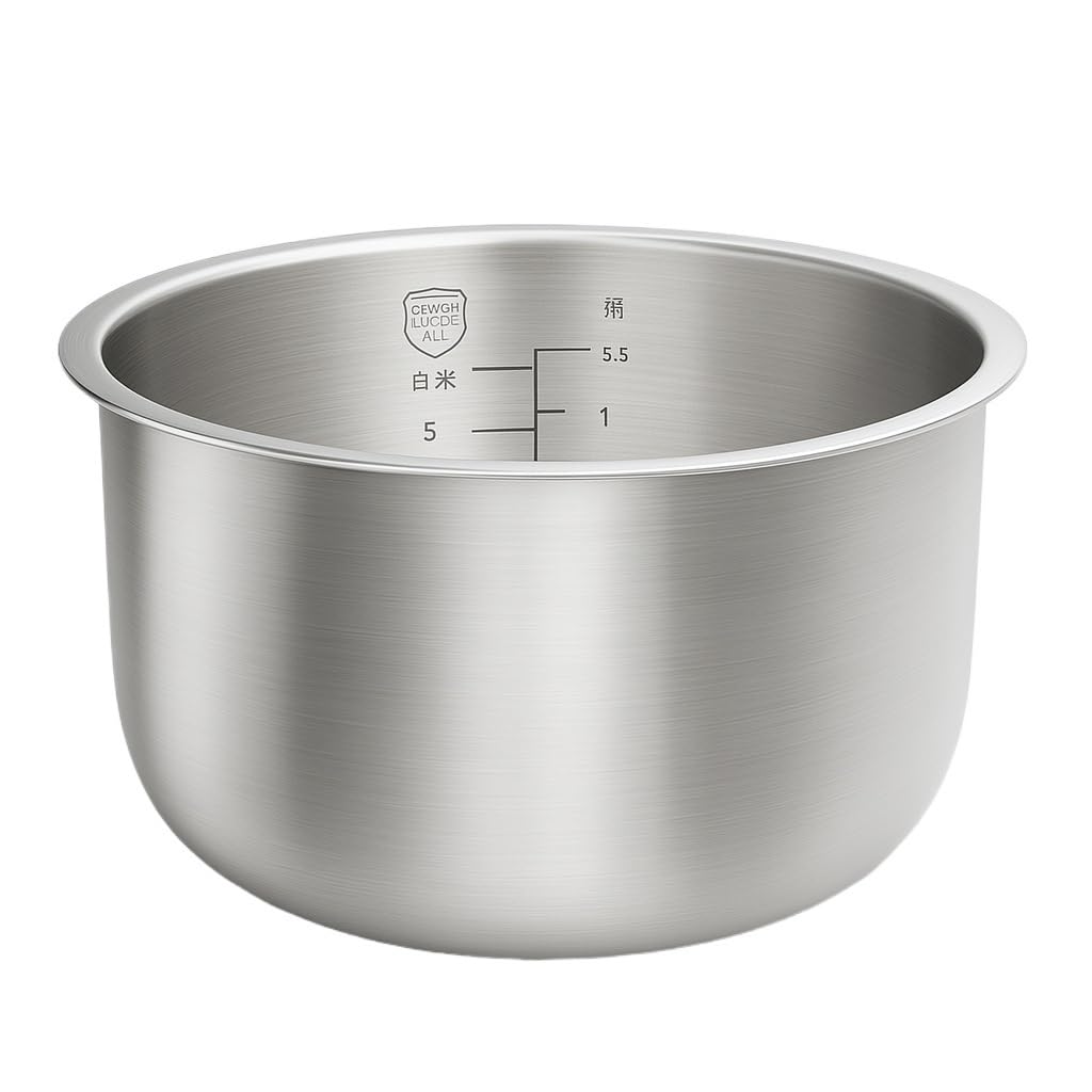 CINDTRGA Edelstahl-Innentopf, kompatibel mit Zojirushi B261/B263, Ersatztopf-Zubehör for Reiskocher, universeller 316 Zero-Coating-Topfeinsatz, Topfeinsatz, Küchenwerkzeuge, Reiskocherteile(B263)