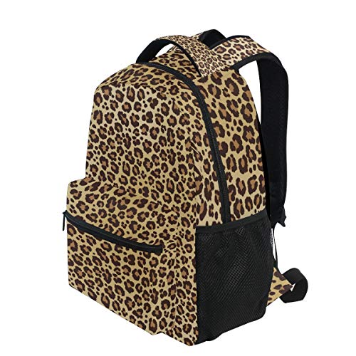 Alaza Animal Leopard Print Brown Stylish Backpack Purse For Women Girls Kids School Personalized Laptop Ipad Tablet Travel School Bag With Multiple Pockets #TOP2