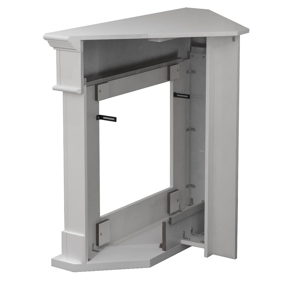 Cheminée Électrique d'angle Blanche Ford sur Pied L110Xp63Xh102