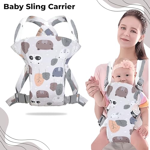 Image of Bembika Baby Carrier Newborn to Toddler with Multiple Positions Infant Carrier Soft Baby Holder Kangaroo Bag Sling Carrier All Seasons - Brown Bear