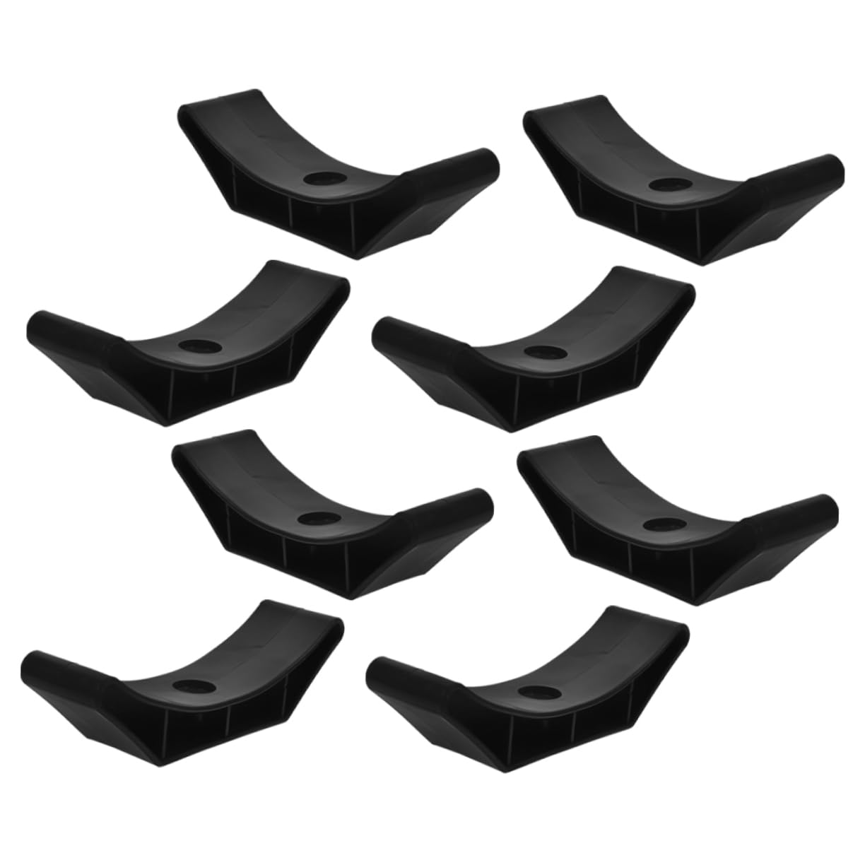 Yardwe 8pcs Lightweight Bracket with Hollow Design for Home Gym Noise Reducing Weight Rack for Floor Protection and Stable Dumbbell Placement