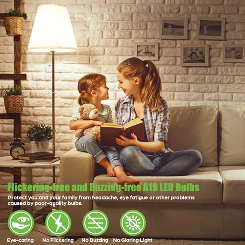 Image of LED Light Bulbs 100W Equivalent 1500 Lumens, A19 13W 3000K Soft White Non-Dimmable, Super Bright No Flicker Standard E26 Edison Screw Bulbs for Home, Bedroom, Office Lamp, 12-Pack