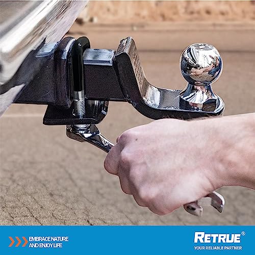Retrue Hitch Tightener, Hitch Stabilizer Heavy Duty Anti-Rattle Clamp For 1.25" And 2" Hitches, Reduce Movement From Hitch Tray Cargo Carrier Bike Rack Trailer Ball Mount, Rubber Coated #TOP4