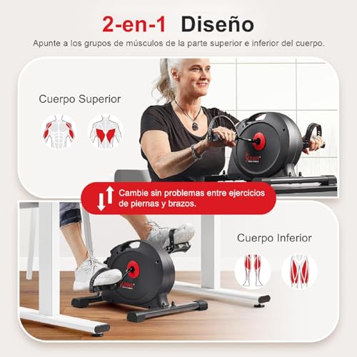 Mini bicicleta de ejercicio y pedaleador sentado con conexión a SunnyFit App 2