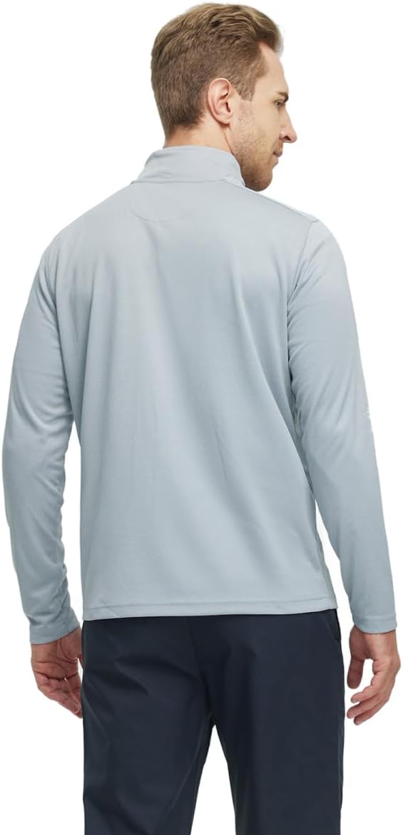 M MAELREG Quarter Zip Golf Pullover Men Dry Fit Long Sleeve Performance Wicking Mock Neck 1/4 Zip Pullover Mens Sweatshirt - Image 4