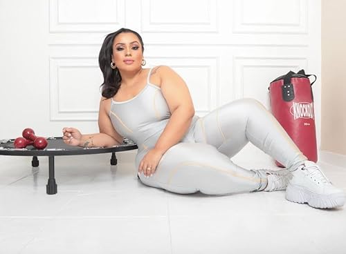 Conjunto Fitness Feminino Plus Size Academia Top e Calça Sem Transparência Poliamida do G1 ao G3 (Gr
