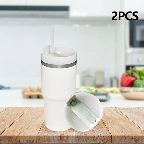 Miniatura 4 de Tapa de vaso de 40 onzas para taza Stanle-y, 2 tapas de repuesto para vaso de acero inoxidable de 40 onzas, fundas de vaso de viaje resistentes a