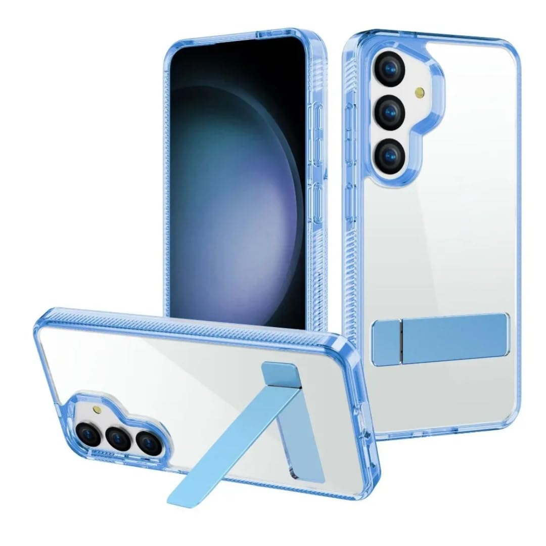 Coque Samsung S25 bleue transparente invisible et ajustée