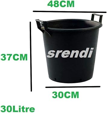 Easy Shopping 30 Litre Heavy Duty Large Plastic Plant Pots with Handles Outdoor/Garden Tree/Planters Containers (1)