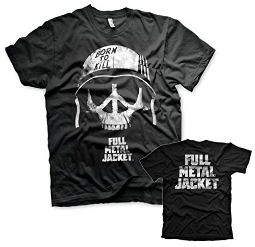 Full Metal Jacket Officially Licensed Skull Men’s T-Shirt (Black), Large