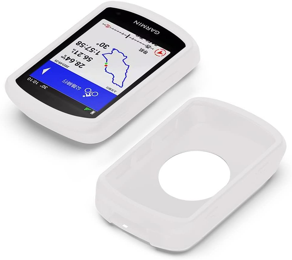 Voikoli Case Compatible with Garmin Edge 840/540,Soft Silicone Protective Cover Case Outdoor Handheld GPS Accessories (White)