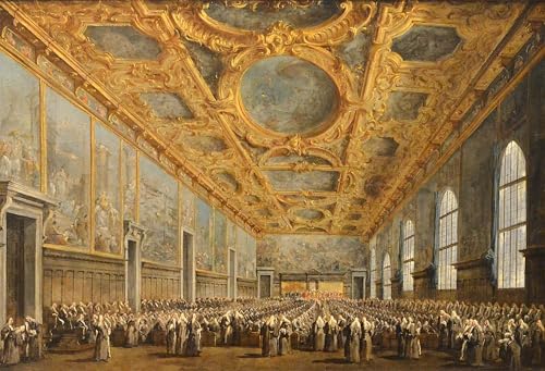 Tableau Toile le Doge de Remercie pour Décoration Murale de Salon Chic et Bureau