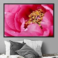 Framed Canvas Wall Art Blooming Closeup Botanical Chic Closeup Expressive Multicolor Photography Realism Ultra - 16x24 inches