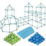 130 PCS Kids Fort Building Kit - Fort Builder | Fort Kit | Crazy Kids Fort Building Set | Build A Fort | Air Fort | Indoor / Outdoor Kids Toys