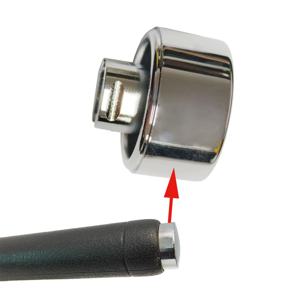 Botón de freno de mano Botón de palanca de freno de mano plateado compatible con Peugeot 207 208 301 Citroën C3 mk3 C-Elysee C4 Cactus 98062963ZD
