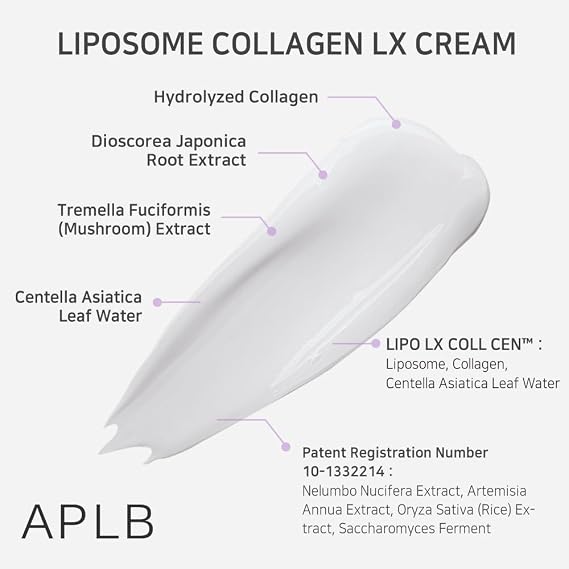 APLB Liposome Collagen LX Cream | LIPO LX COLL CENTM 36.7% 1.86 FL.OZ/Korean Skincare, Efficient absorption, Tightens skin, Long lasting hydration, Revitalize for gentle and improve skin texture