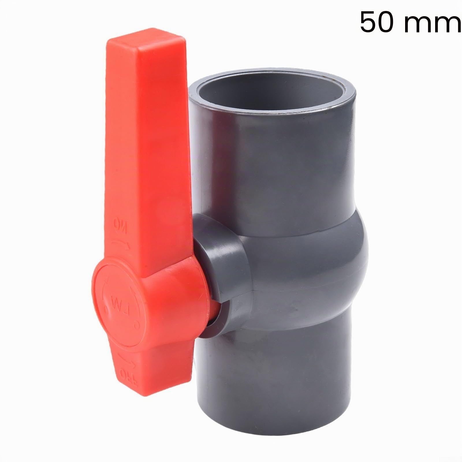 Robinet d'alimentation en eau en PVC avec vanne à bille et raccord à glissement pour tuyaux 20 25 32 40 50 mm - Vanne de contrôle de débit pour systèmes liquides (50 mm)