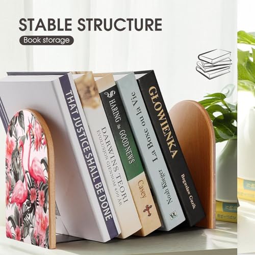 Sujetalibros antideslizante floral para evitar la caída de libros en la estantería 8