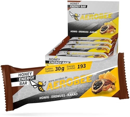 AEROBEE Barrita Energética - Exclusiva de Miel, Cacahuete & Cacao...