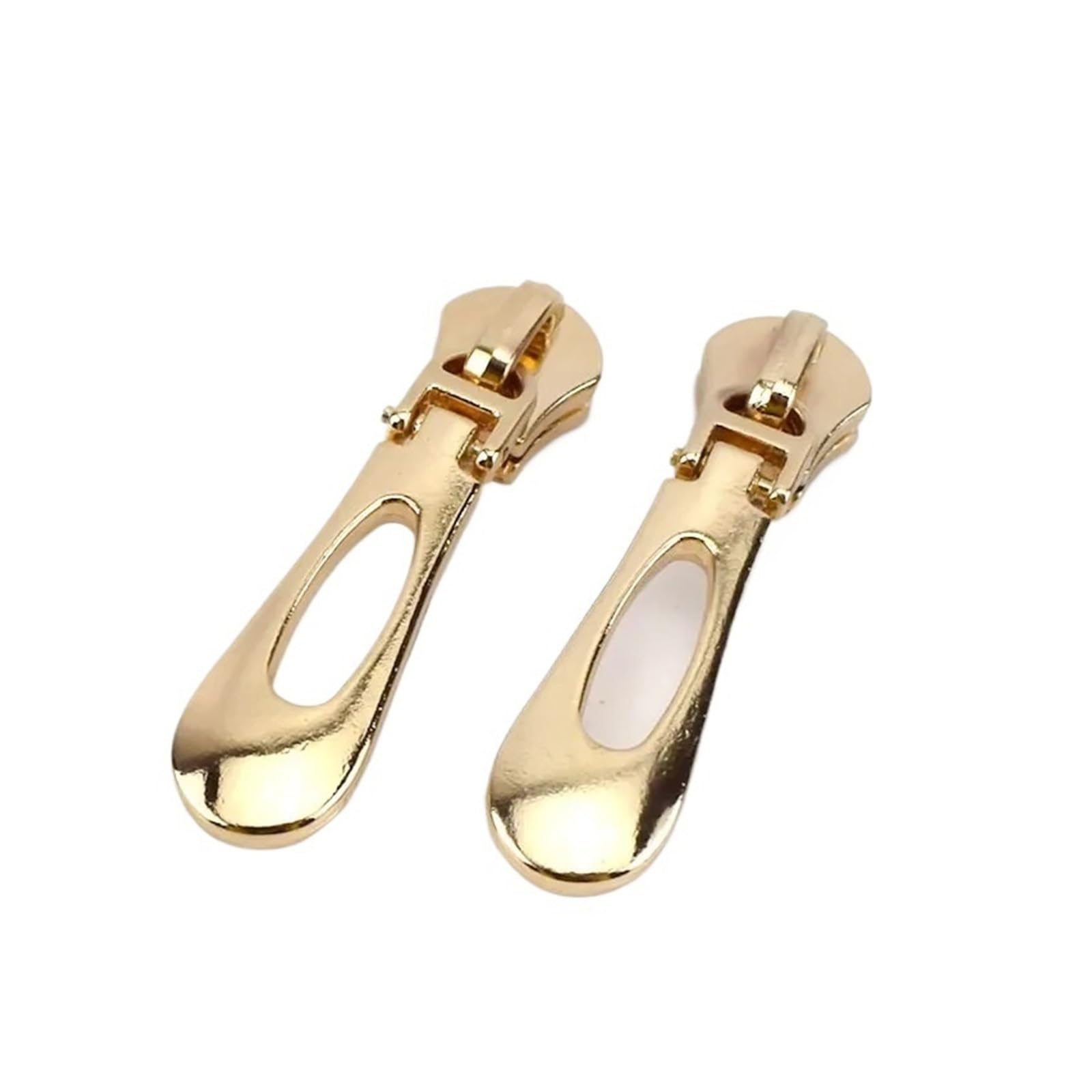 5 Stück # Reißverschluss-Schieber for Metall-Reißverschlüsse, Taschen, Geldbörse, Reißverschlüsse, Köpfe, Reißverschluss-Reparatur-Sets, DIY-Näh-Ersatzzubehör(ZT136-LightGold)
