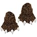 Wishpets Grizzly Bear Paw Slippers w/White Claws (Brown, Large)