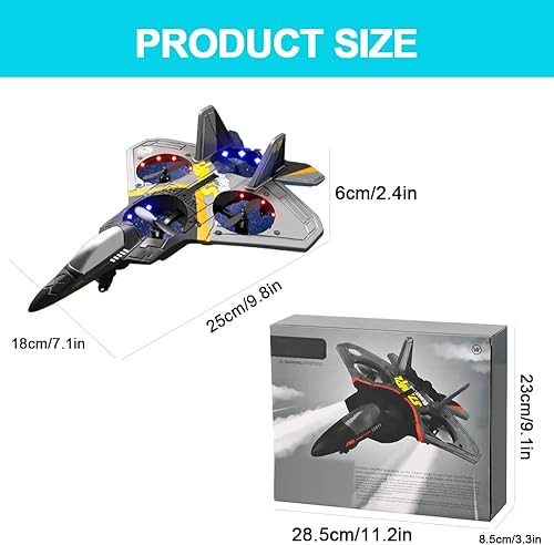 Miniatura 2 de V17 Jet Fighter Stunt RC Avión de control remoto de 24 GHz con control remoto de acrobacias de 360  y luz avión de combate planeador avión al aire