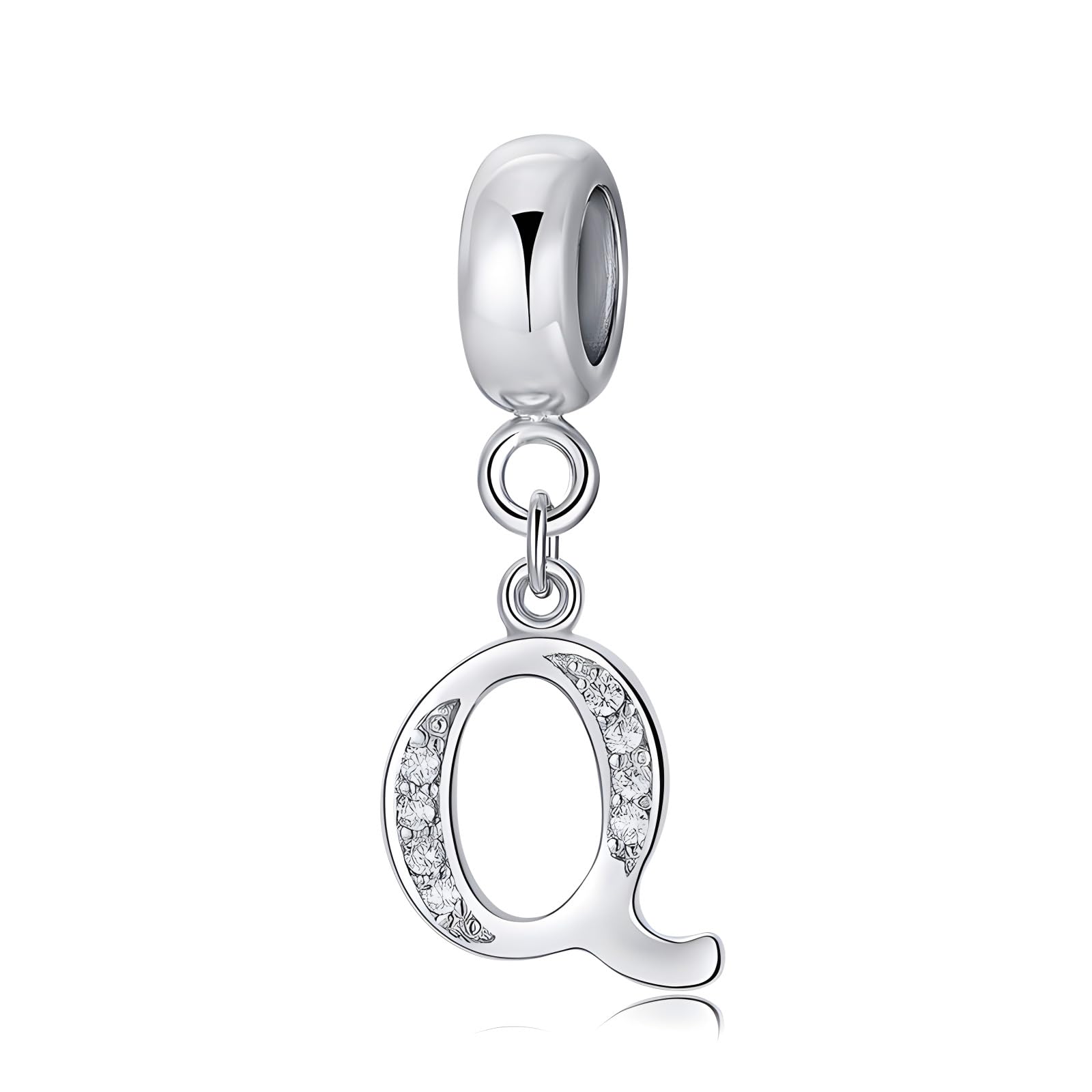 FLUFLO Charm Anhänger Damen Buchstabe A-Z für Armband 925 Sterling Silber Charms Beads passend für Pandora Armband und Halskette, Kompatibel mit Europäischen Armbänder für Frauen Mädchen X238